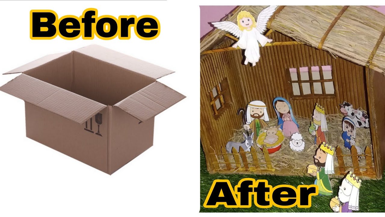 How to Make an Affordable Christmas Crib |Simple and Easy Crib Making | DIY nativity scene | craft