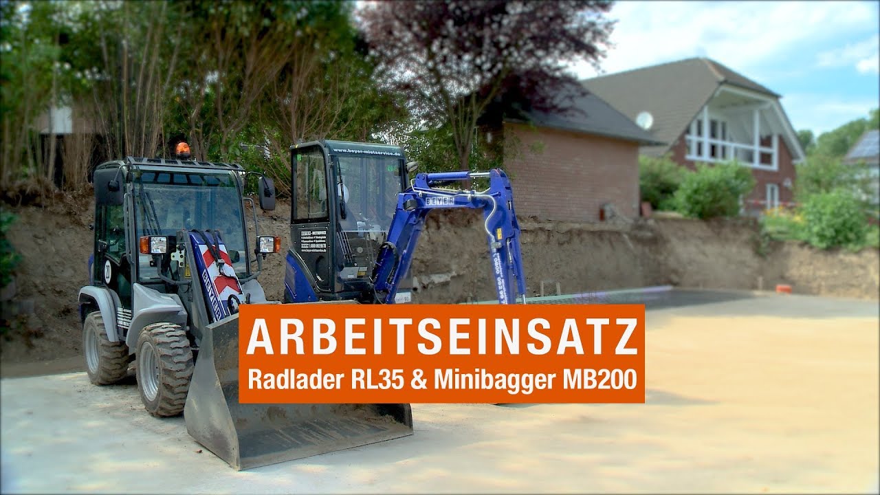Minibagger & Radlader mieten im Kombipack | BEYER-Mietservice