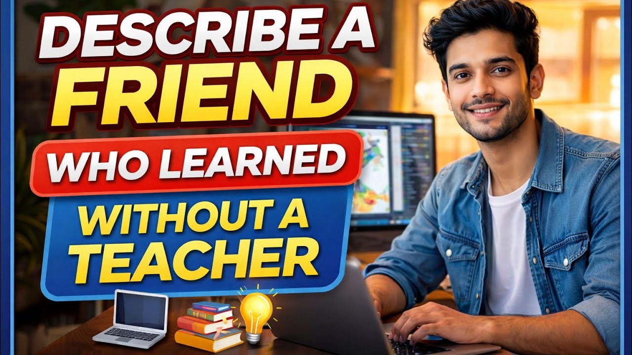 Describe one of your friends who learned something without a teacher | 