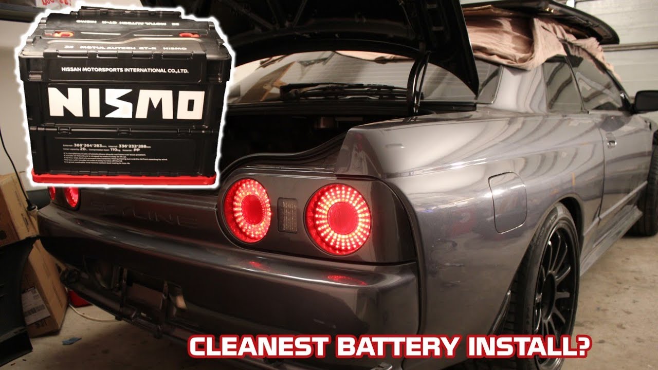 Making a Nismo battery box and relocating the battery to the trunk of the GTR