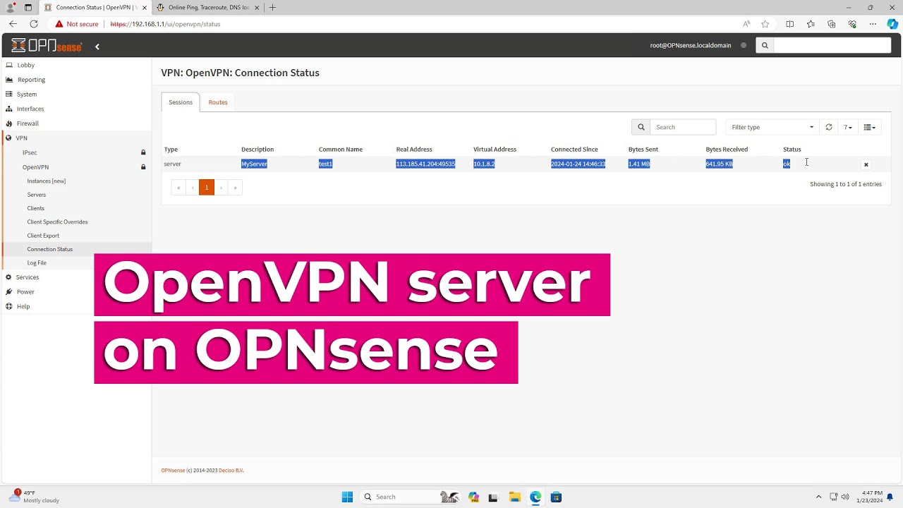 Как создать сервер OpenVPN на OPNsense