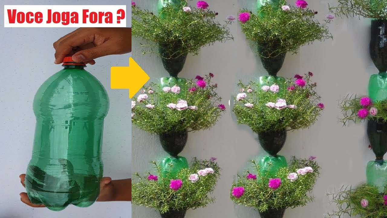😱Você joga Garrafa Pet fora? Veja Como pode deixar Sua Casa Linda com elas como vasos para Marigold