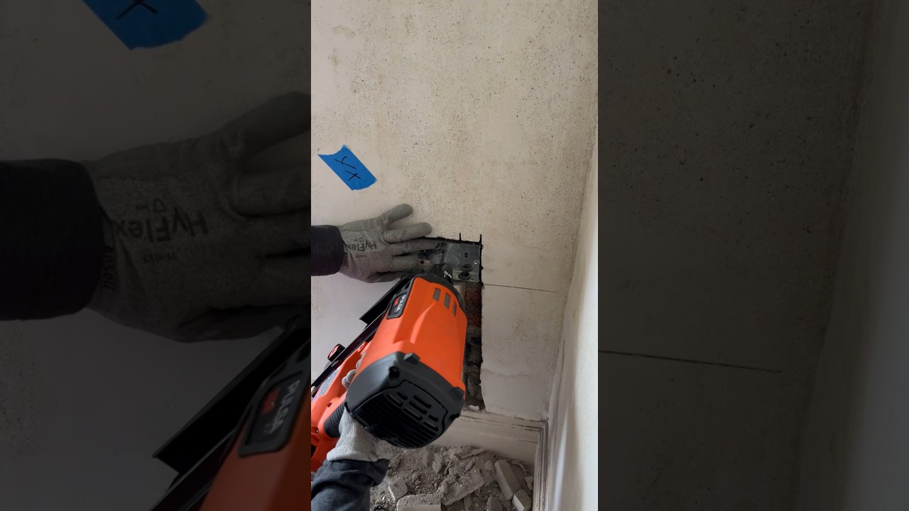 Electricians Nail Gun #electricianlife #short #nailgun #rewire