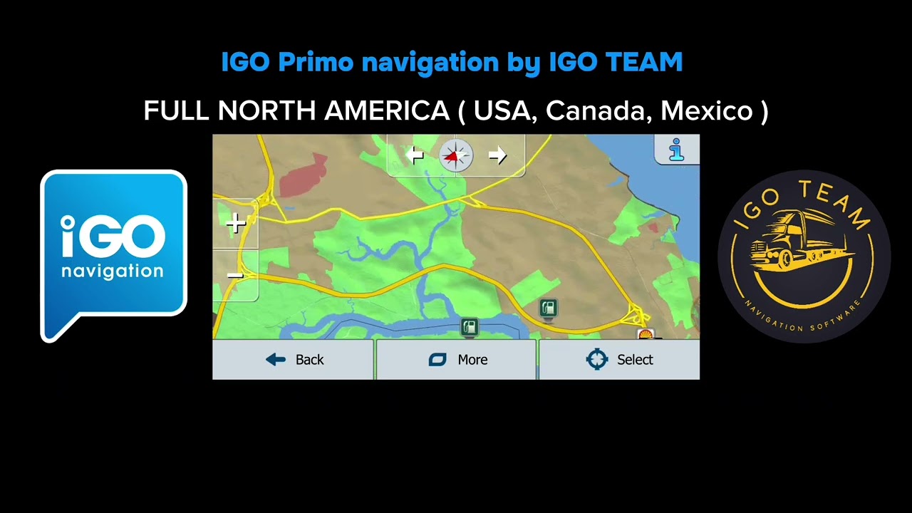 IGO Primo Classic GPS navigation for truck driver: Full North America ( USA, Canada, Mexico )