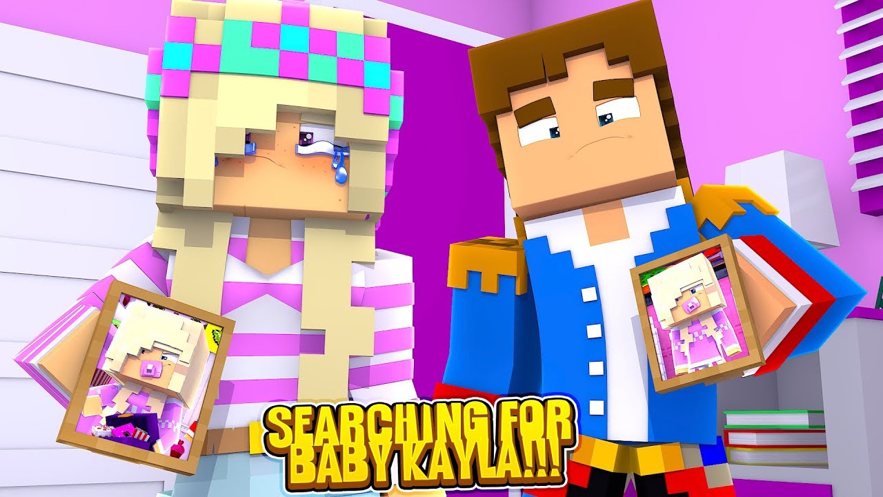 Minecraft LITTLE LEAH & DONNY SEARCH FOR MISSING BABY KAYLA!!!