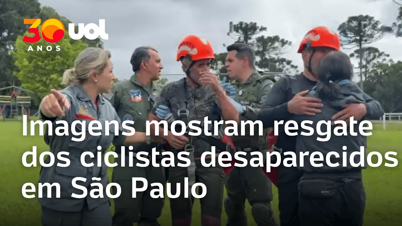 Novas imagens mostram resgate dos ciclistas desaparecidos em São Paulo