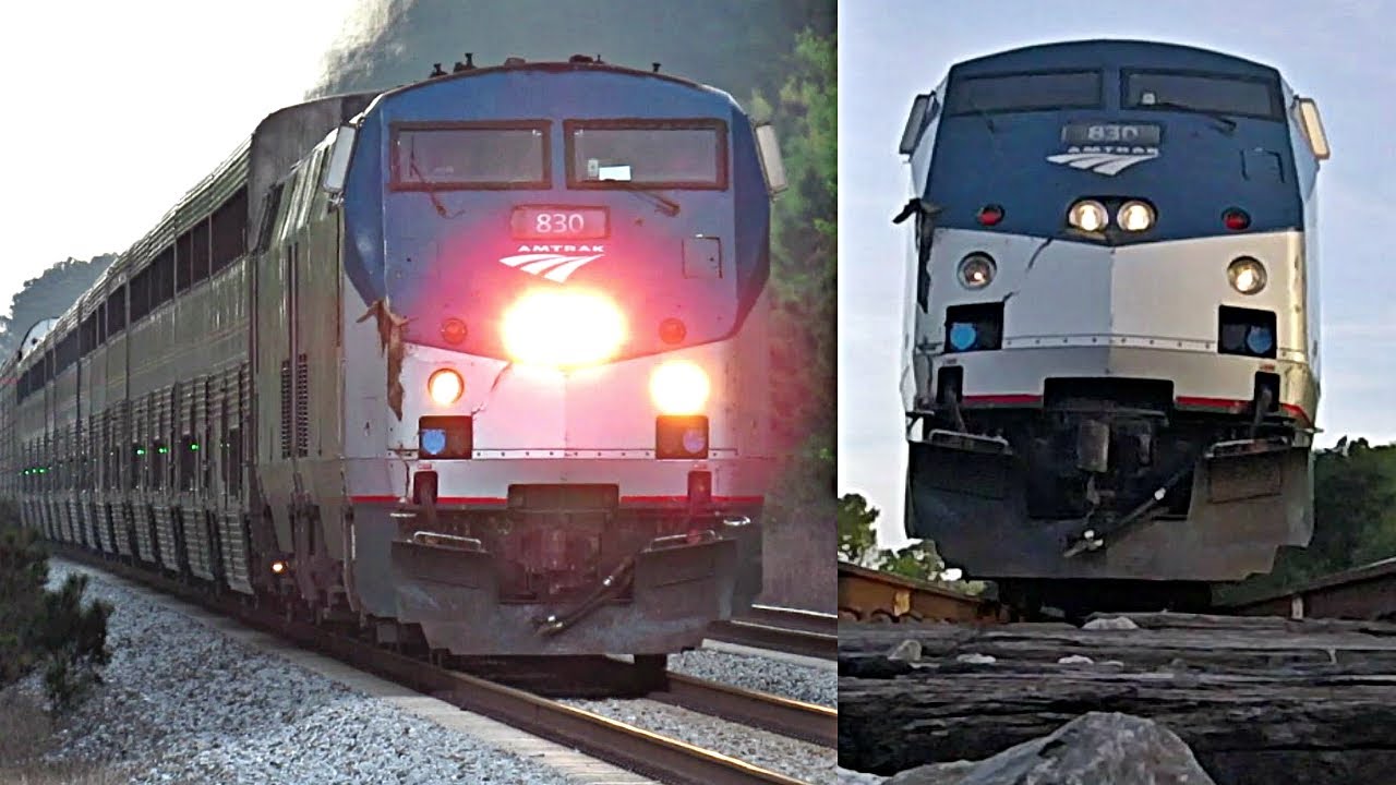 Fast Amtrak Auto Train Runs Over Camera at Dinsmore!