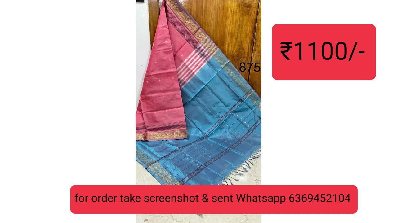 New arrival of Vaallai Pattu Saree with fancy traditional border Sarees😍😍whatsapp no: 6369452104