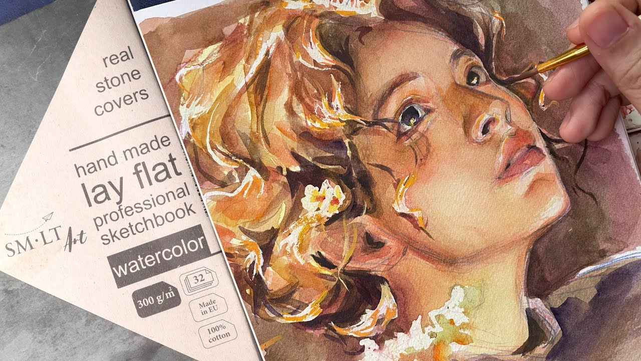The most gorgeous sketchbook 😍 | SM.LT Art watercolor stonebook review