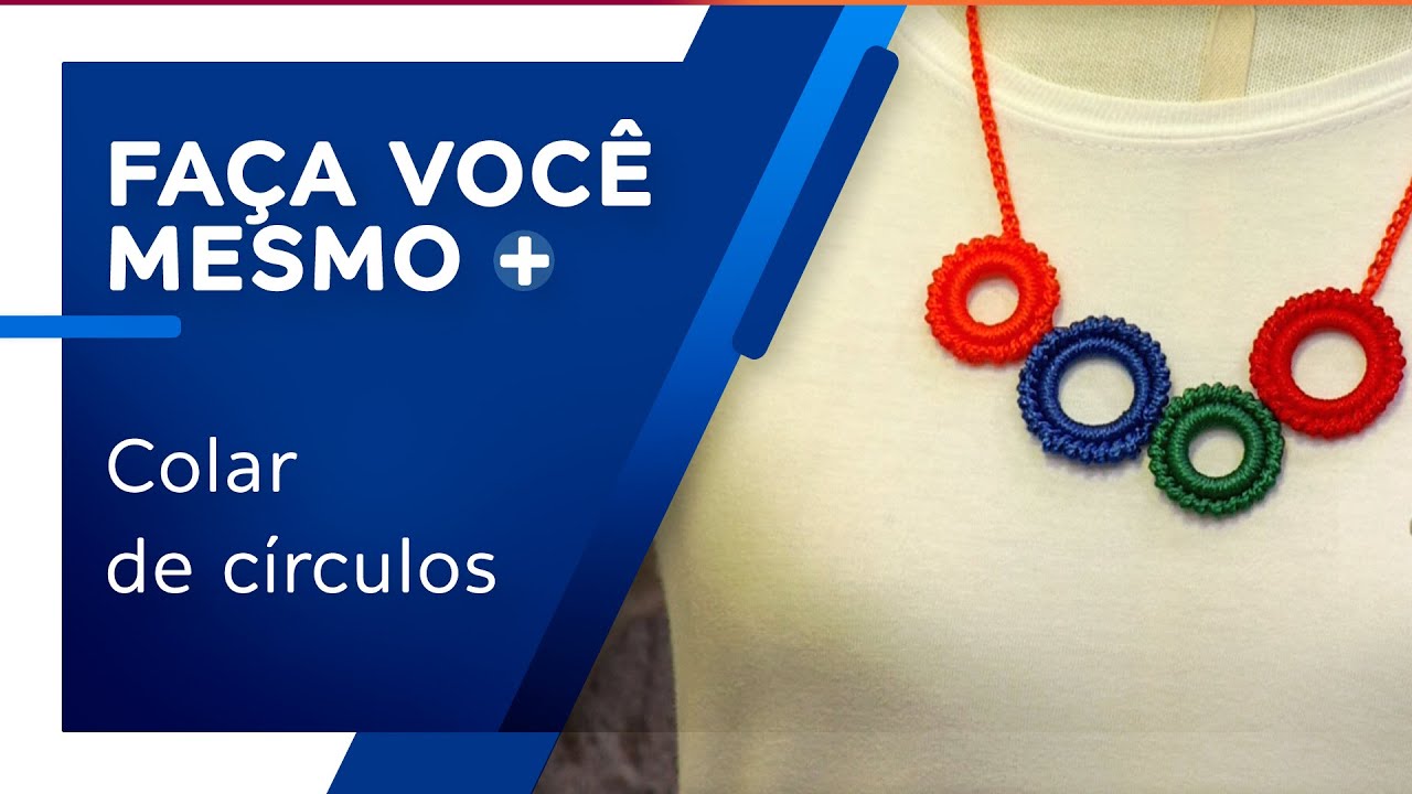 Colar de círculos coloridos por Cintia Nicolau
