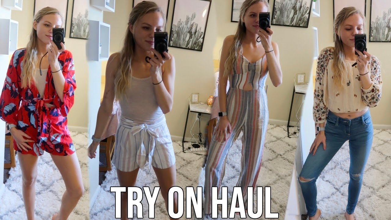 MASSIVE TRY ON HAUL! Free People, Express, & Madewell