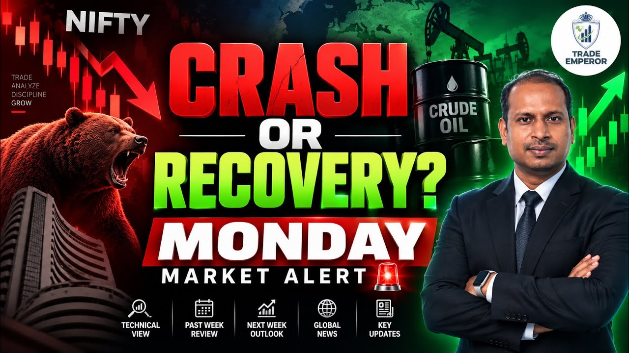 NIFTY CRASH OR RECOVERY? 🚨 Monday Market Outlook | Crude Oil, Iran War & Next Week Prediction