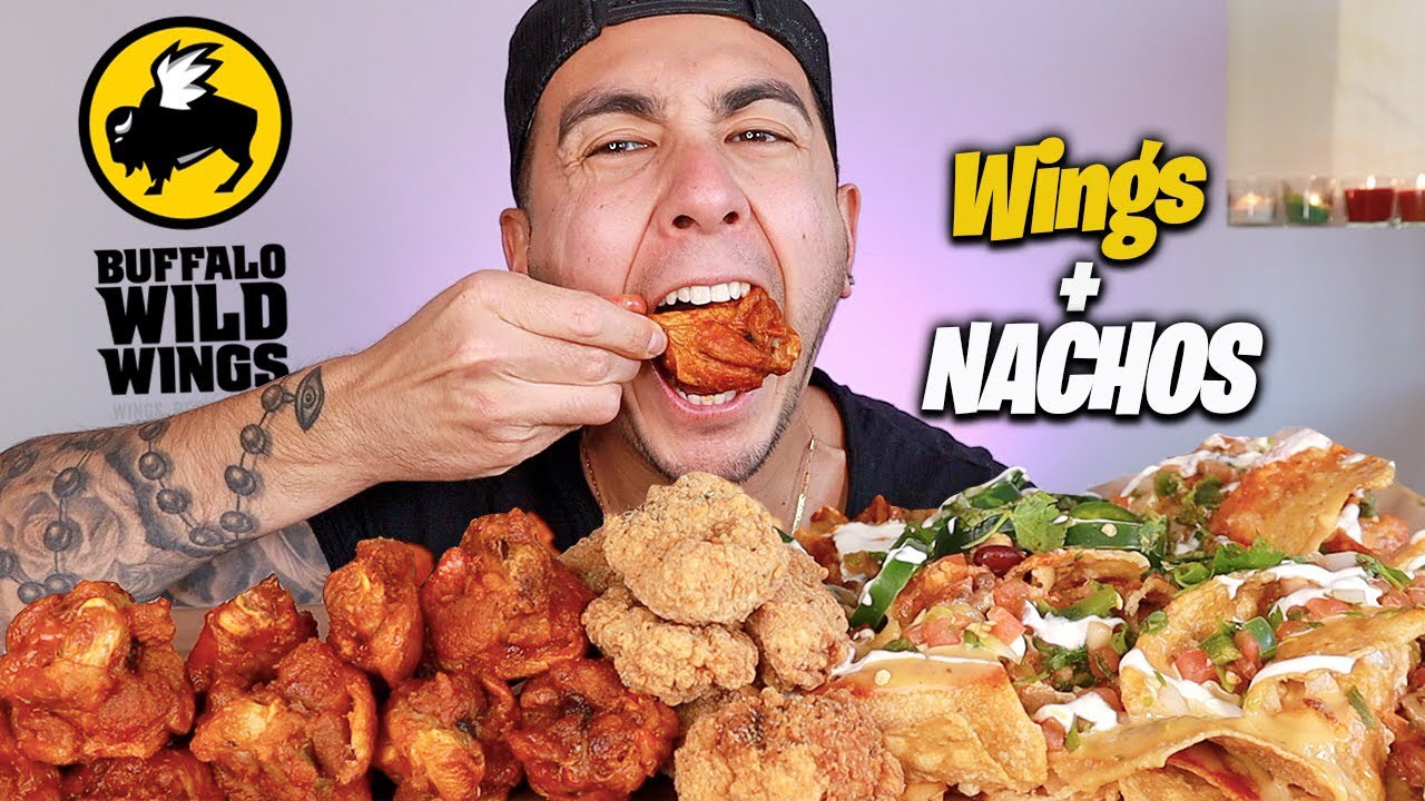 PLEASURABLE BUFFALO WINGS + LEMON PEPPER BONELESS + ULTIMATE NACHOS *BUFFALO WILD WINGS MUKBANG*
