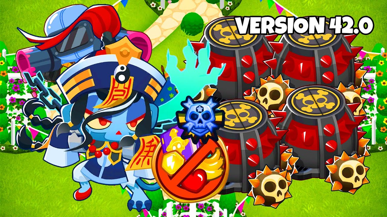 [BTD6] Quad CHIMPS Black Border w/ Sauda & 4 Spiked Mines