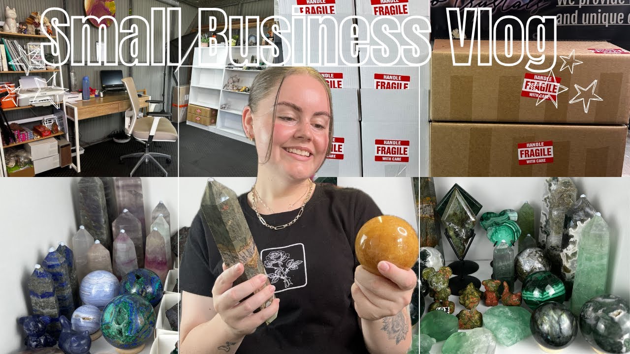 Crystal Livesale Prep | Crystal Order Packing | Small Business Vlog E01
