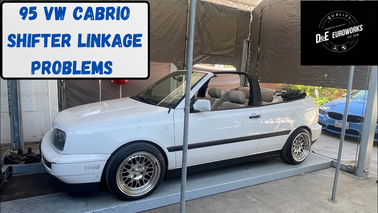 Cool 1995 VW Cabriolet with shifter linkage issues. Volkswagen Cabrio. Golf MK3.