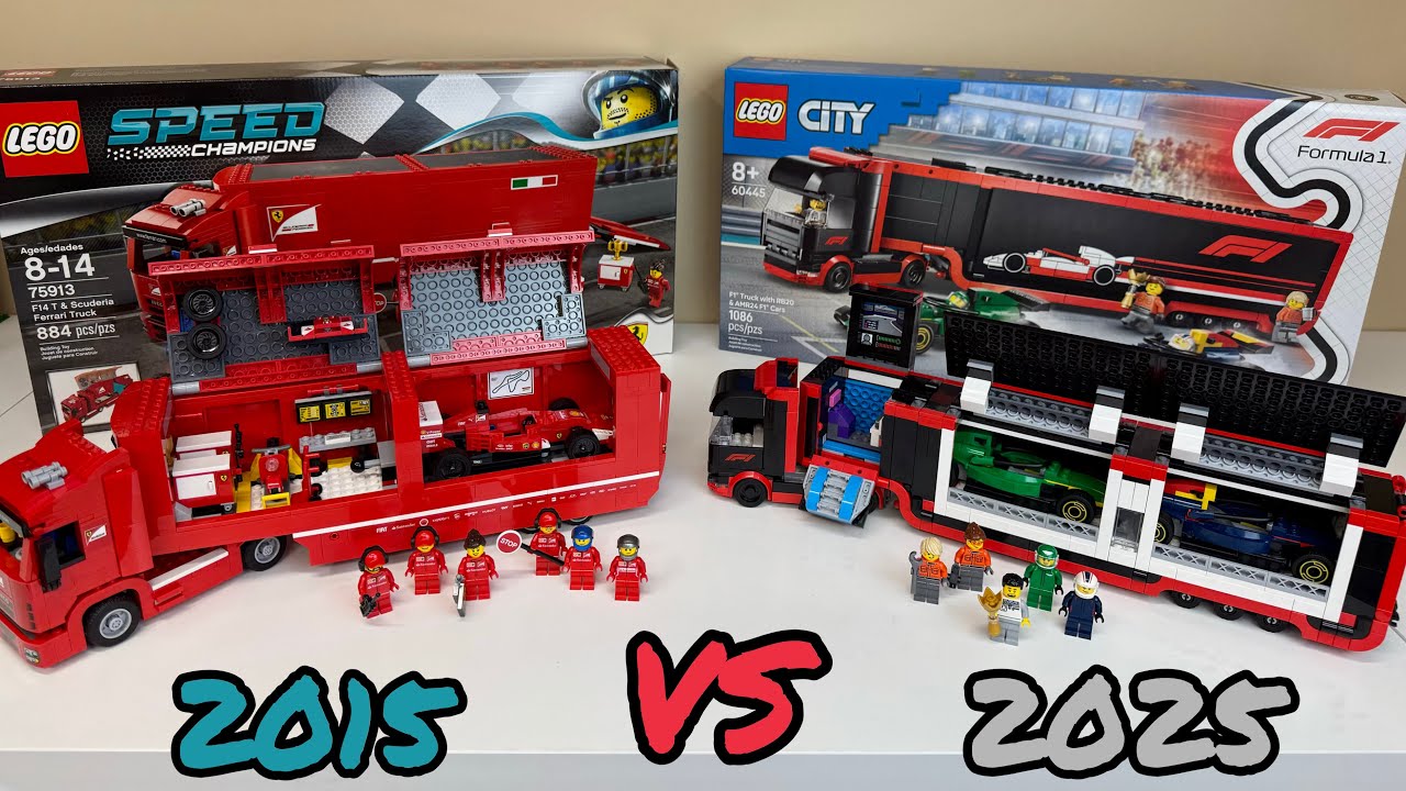 Better LEGO F1 Truck? Speed Champions (Then) vs City (Now)