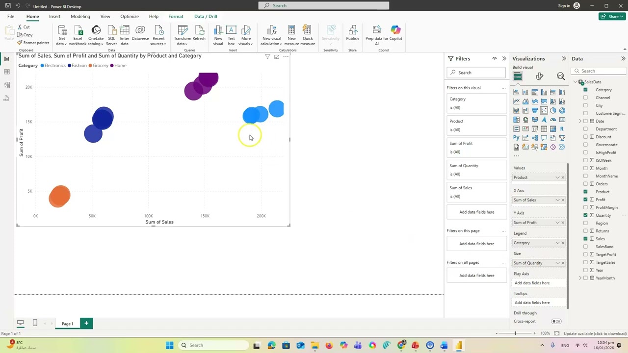 Scatter Chart in Power Bi دكتور علاء حمود