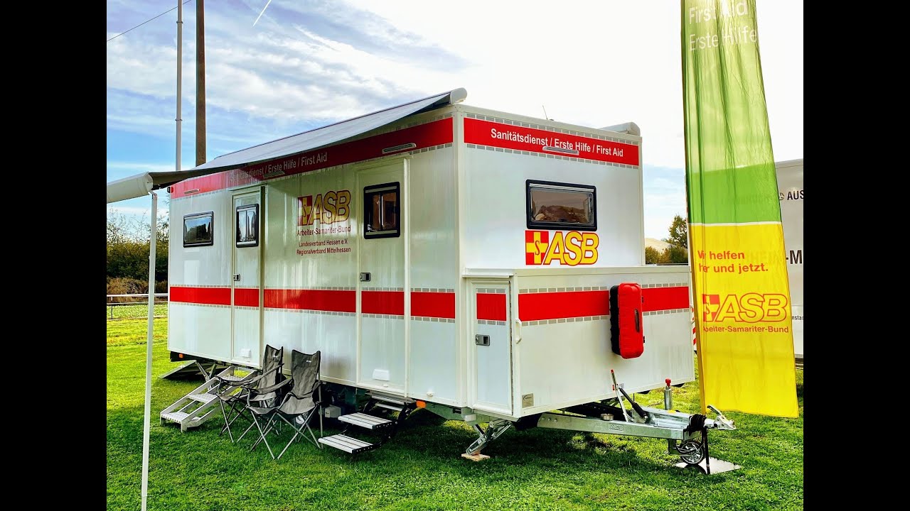 Mobile Sanitätsstation Unfallhilfsstelle Sani-Anhänger ASB LV Hessen RV Mittelhessen