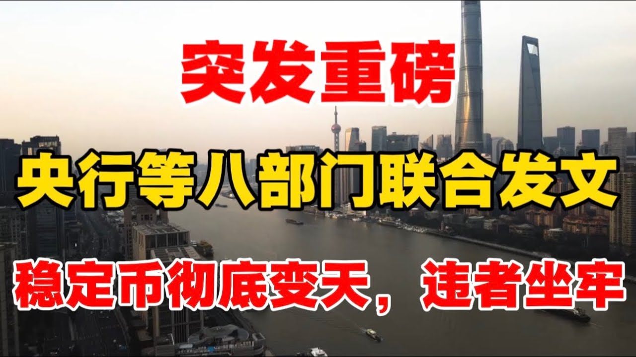 突发重磅！央行等八部门联合发文，稳定币彻底凉凉！付鹏x向松祚揭开真相