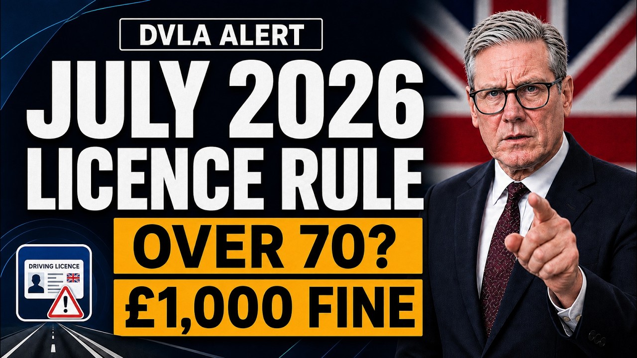 july 2026 DVLA Alert: Over-70 Drivers Risk &pound;1,000 Fine Over Licence Rule