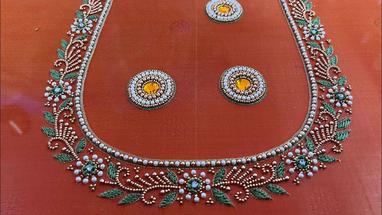 Pearl Beads Aari work | Gn kreation