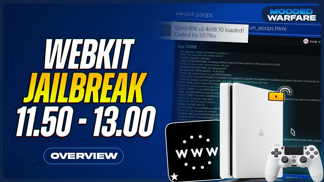 New PS4 WebKit Jailbreak working up to 13.00! (Overview & Setup)