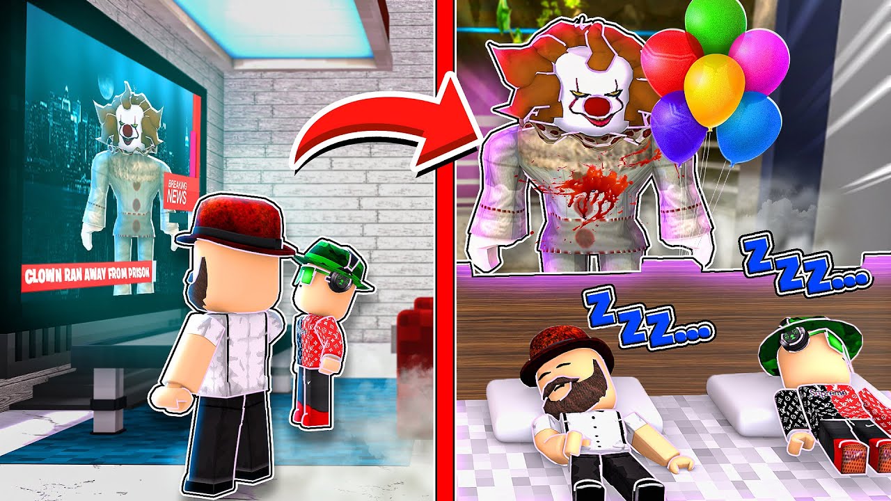 WE GOT ADOPTED BY MILLIONAIRES BUT CLOWN KIDNAPPER ESCAPED THE PRISON... (Roblox Story)