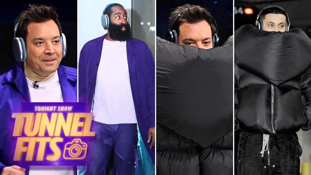Tonight Show Tunnel Fits: Knicks' Jordan Clarkson, Clippers' James Harden | The Tonight Show