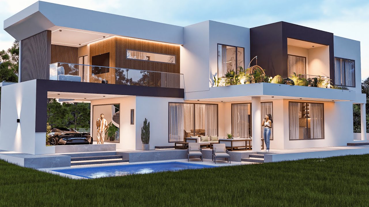 Luxury Modern House Design | 4 Bedroom | 190 sqm.