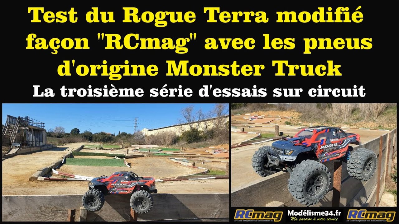 Troisième test du Rogue Terra Hobbytech à la sauce RCmag avec les pneus d'origine pour comparatif