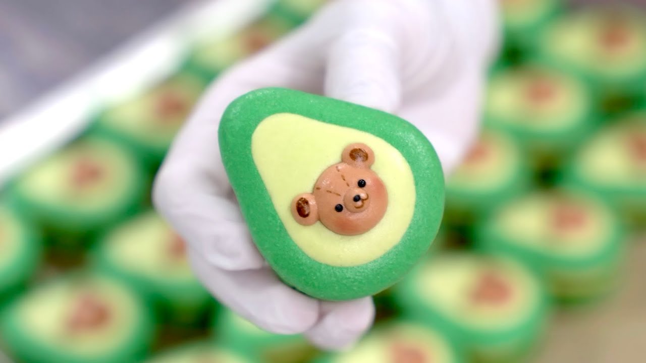 Super Cute Avocado & Bear Macarons! [SUGAR BEAN]