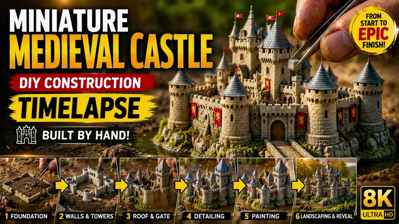 Watch a Miniature Medieval Castle Rise from Dirt in Minutes!