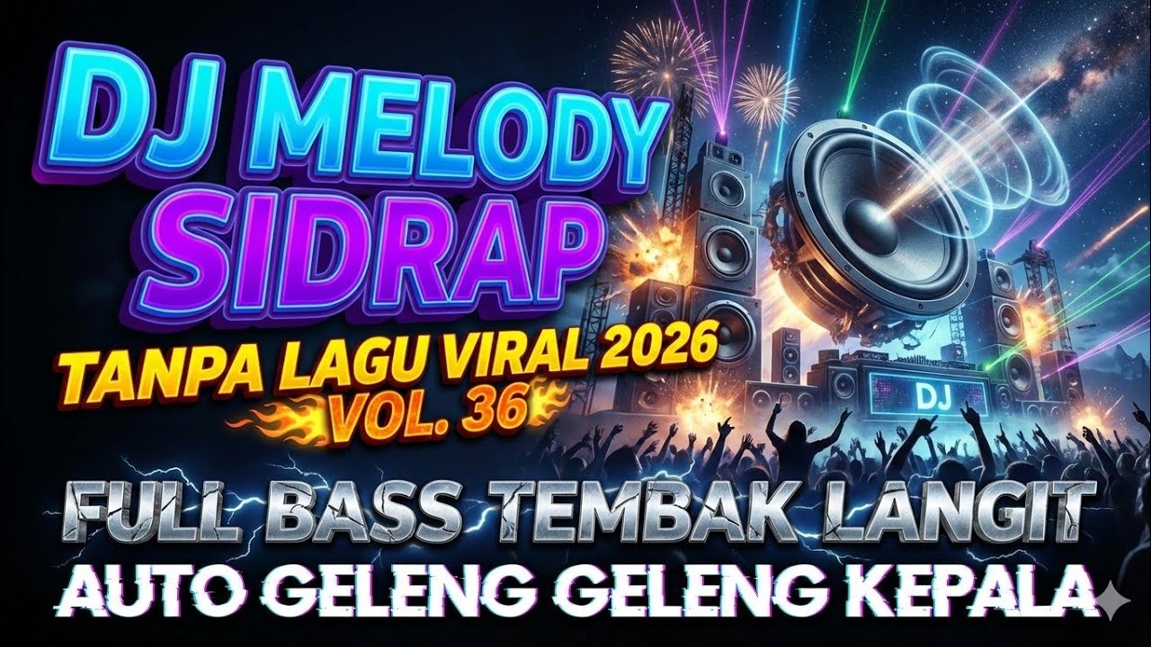 DJ MELODY SIDRAP TANPA LAGU VIRAL 2026 VOL. 36 FULL BASS TEMBAK LANGIT AUTO GELENG GELENG KEPALA