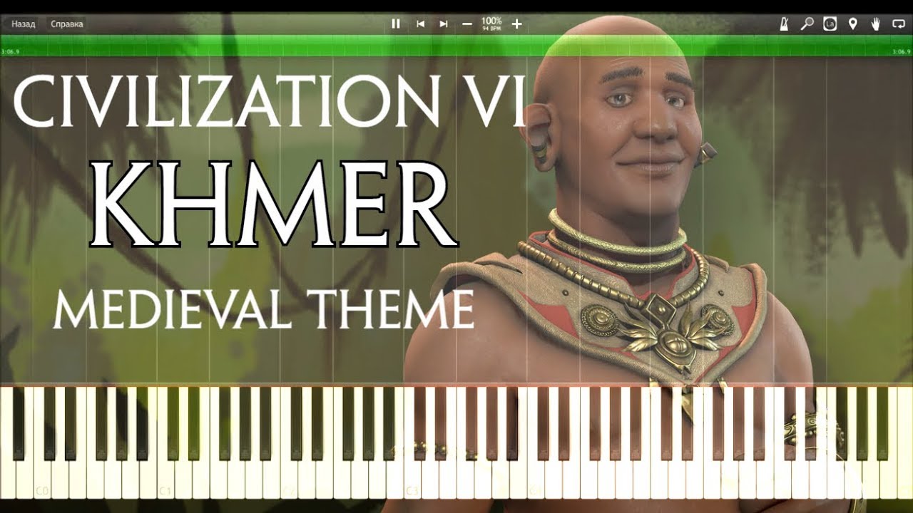 Civilization 6 - Khmer Medieval Theme(Synthesia Piano Cover)