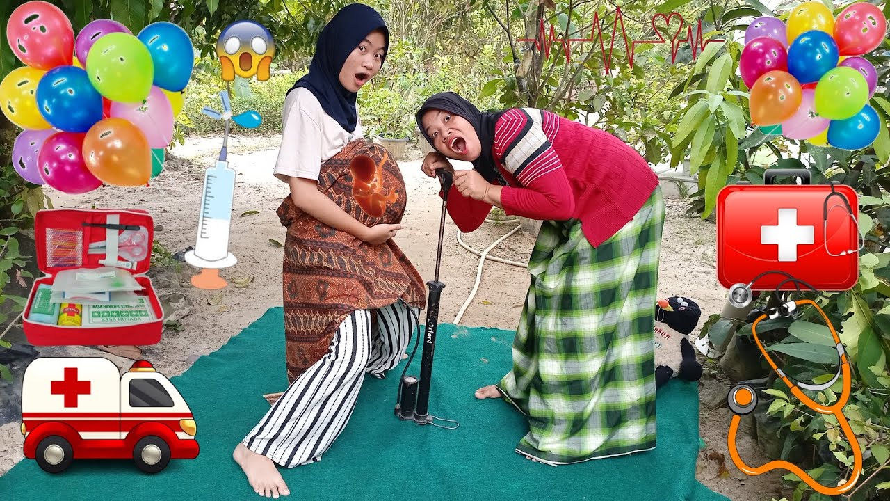 Drama Lucu 🤣😂🎈 Ibu mudah di pompa parodi jadi Hamil dan melahirkan
