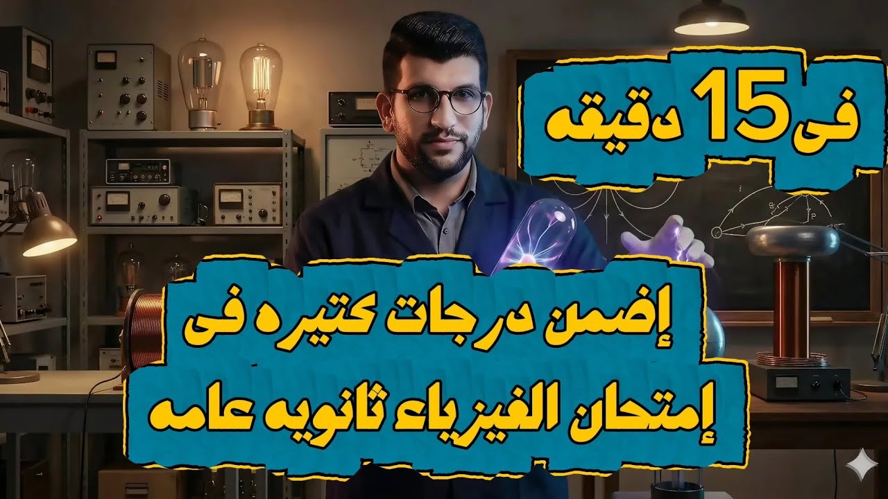 فى 15 دقيقه إضمن درجات كتيره فى إمتحان الفيزياء ثانويه عامه 2026 البشمهندز فيزياء ثانويه عامه 