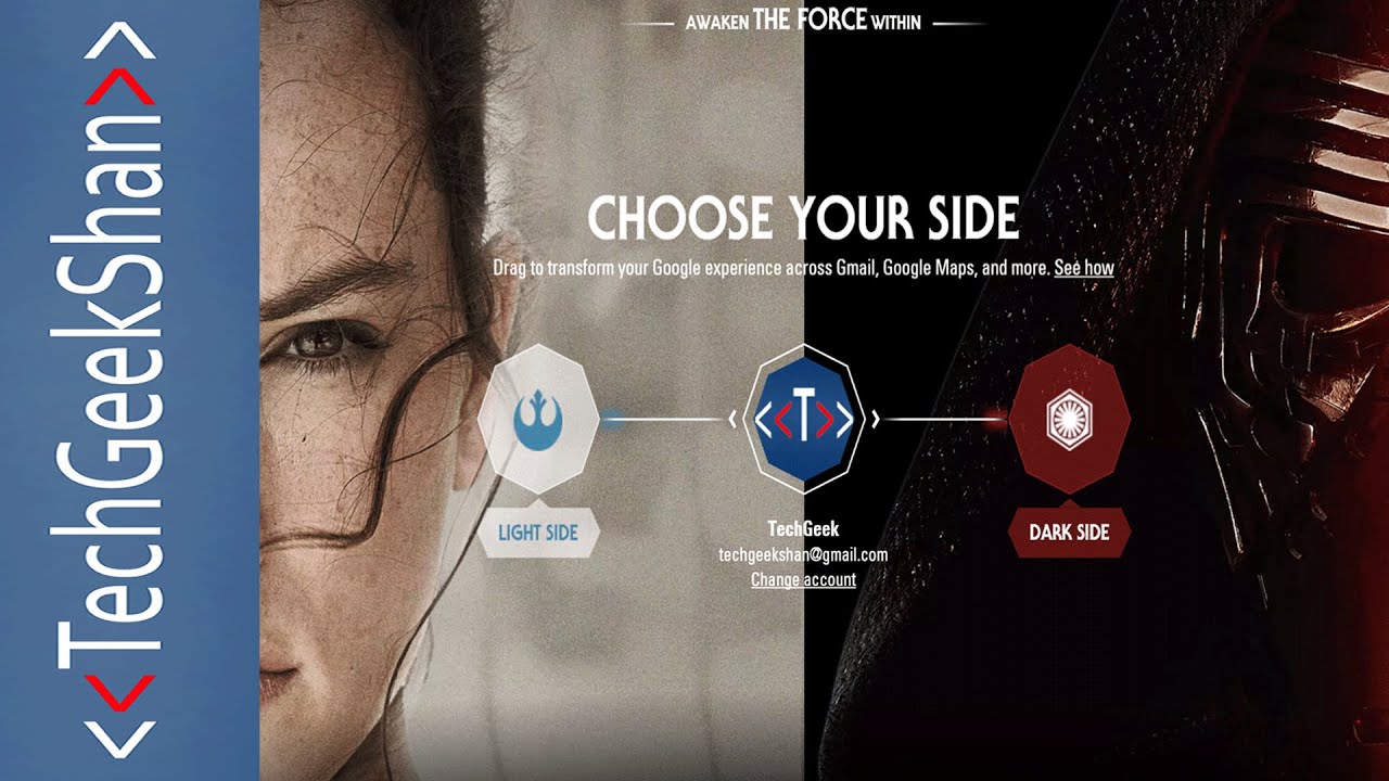 Remove StartWars theme from Your Google account