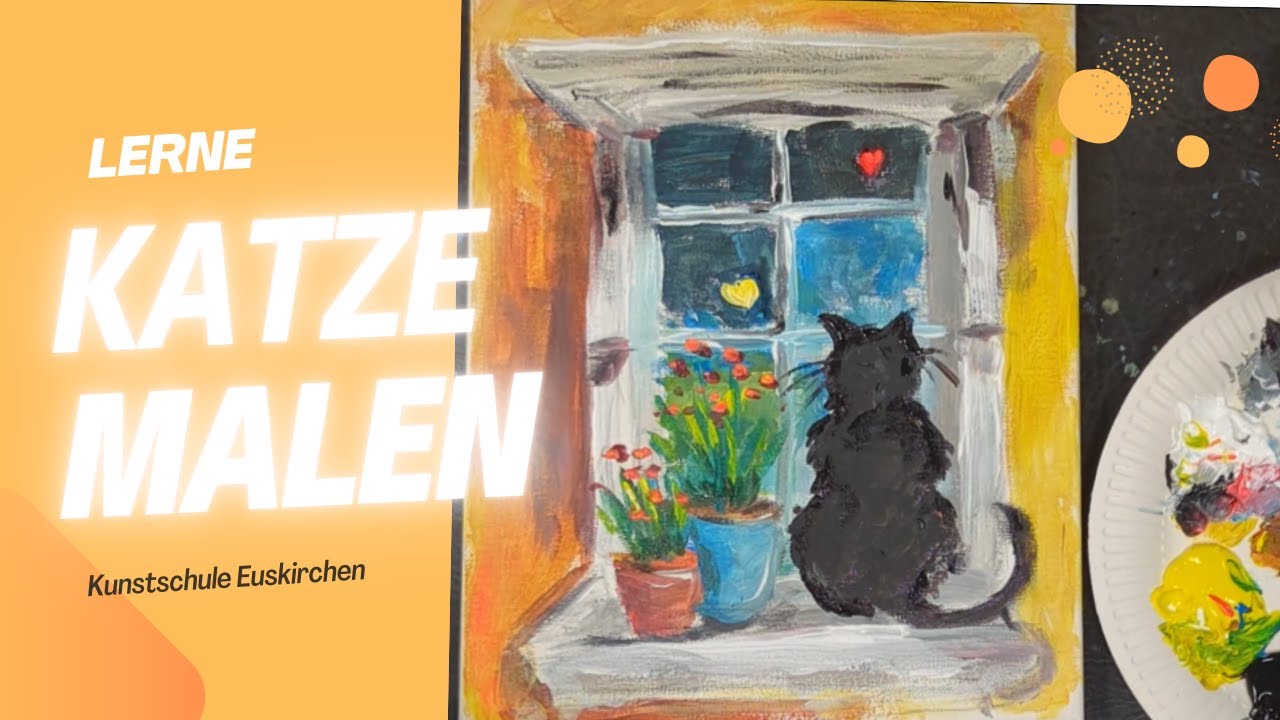 Katze malen für Anfänger: Schritt für Schritt Anleitung Katze malen mit Acryl
