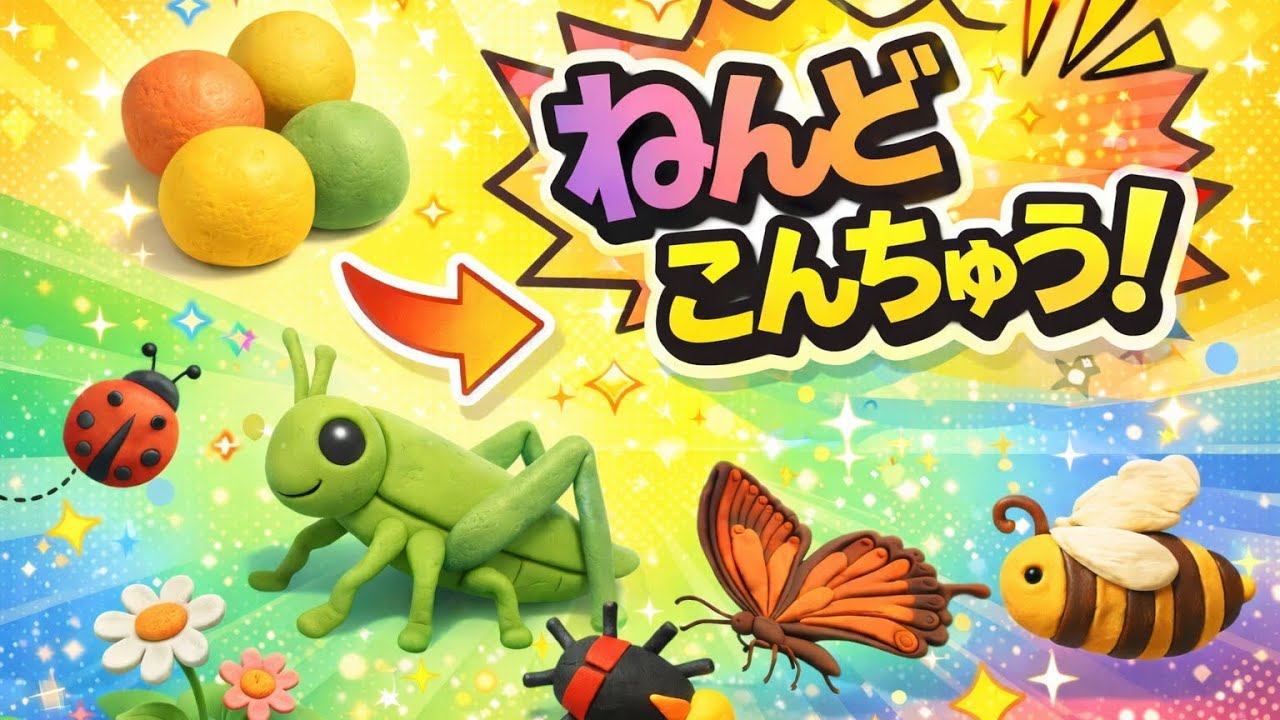 ねんどでこんちゅう🐞🐜🐝