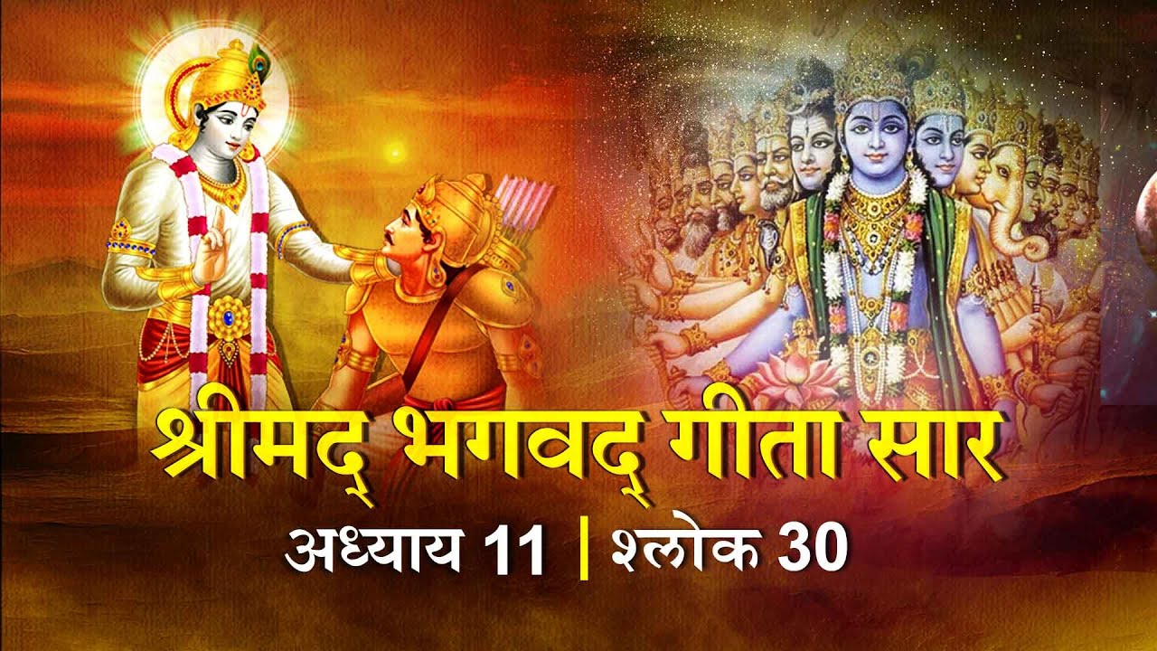 भगवद गीता सार अध्याय11 श्लोक 30 with lyrics| Bhagawad Geeta Saar Chap11-Verse 30 |Shailendra Bharti