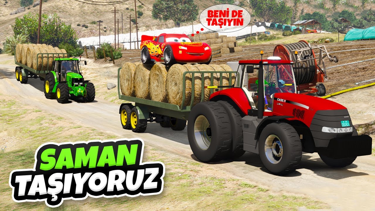 🚜 Güçlü Büyük Traktörlerle Tarlada Saman Taşıyoruz 🌻 GTA 5