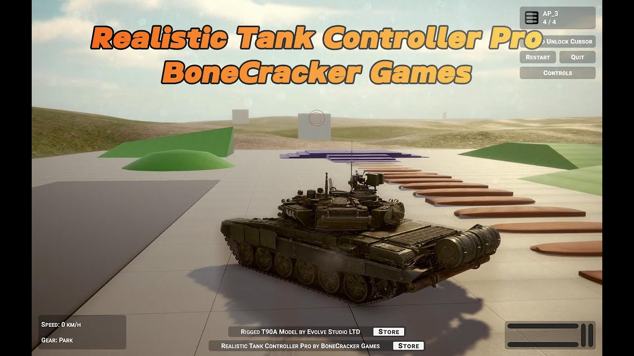 Unity | Realistic Tank Controller Pro Testing #3 | BoneCracker Games