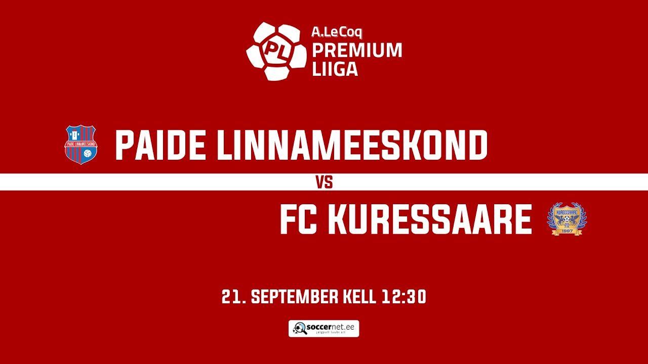 PAIDE LINNAMEESKOND - FC KURESSAARE, A. LE COQ PREMIUM LIIGA 29. voor