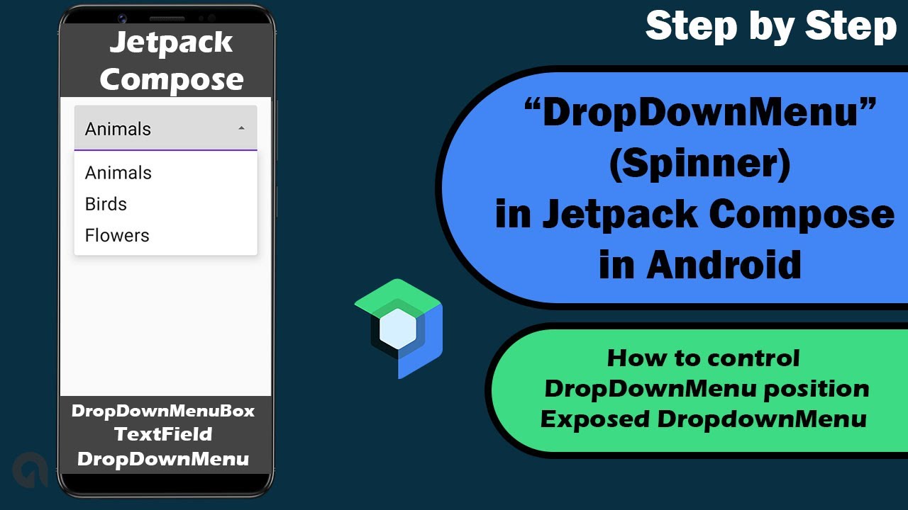 DropdownMenu in Jetpack Compose | Spinner Jetpack compose in Android