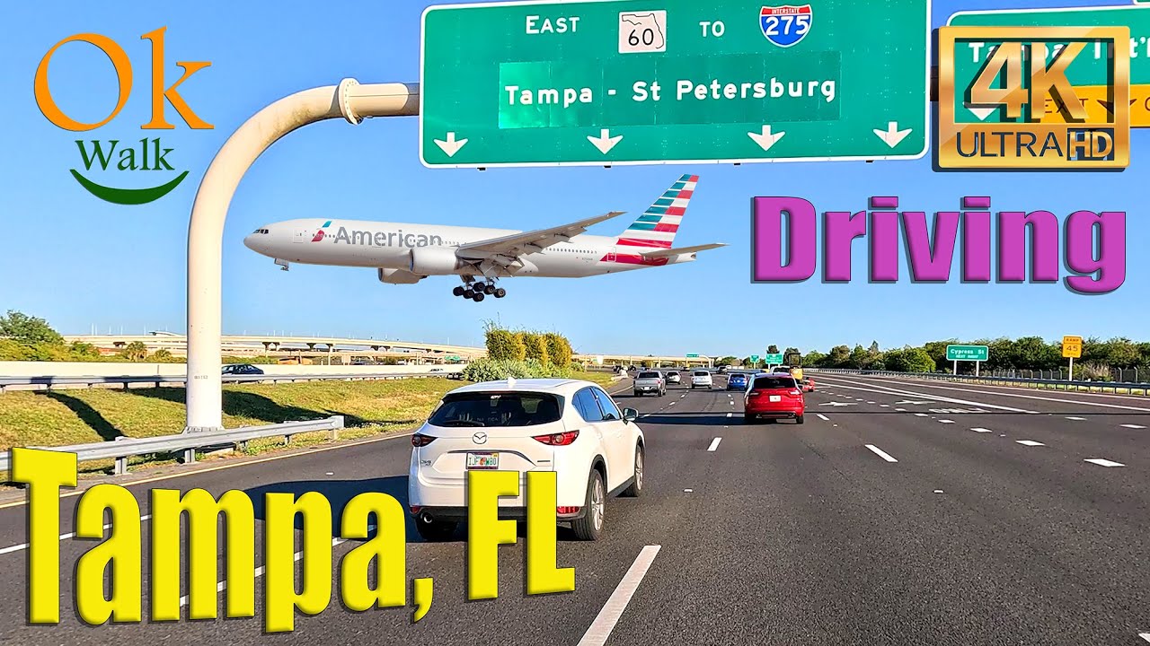 4K Driving Downtown Tampa Florida - March, 2024