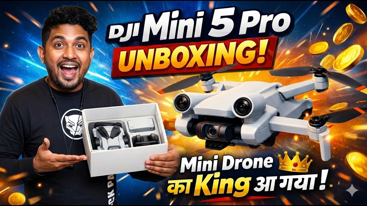 DJI Mini 5 Pro Unboxing: Mini Drone का King आ गया! 👑 (Hindi)