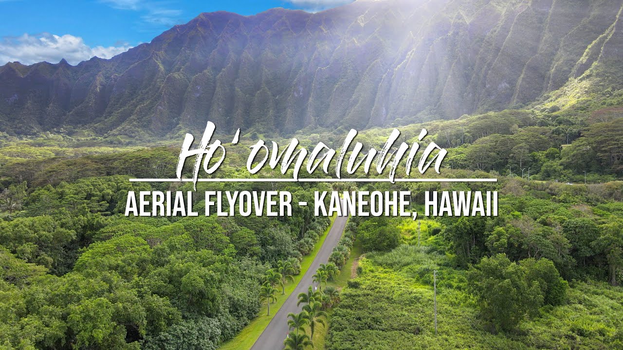 Hoomaluhia in Kaneohe - Oahu Drone Flyover (4K)