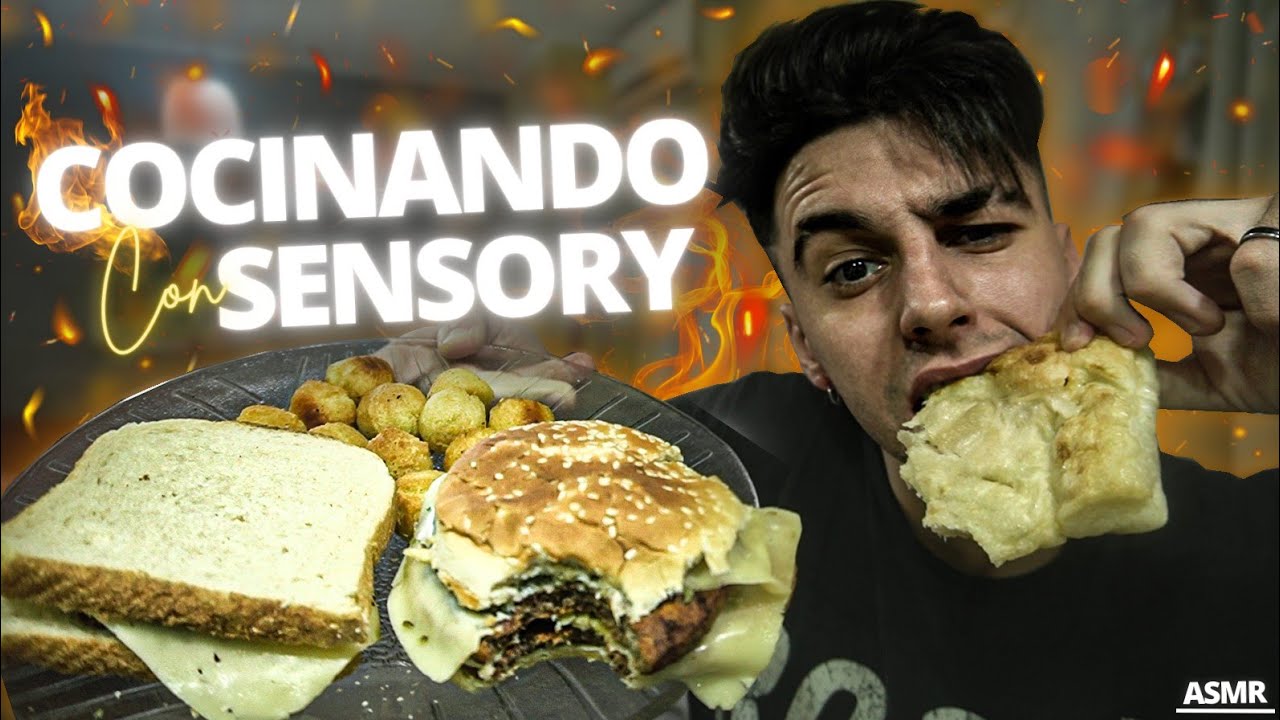 ASMR COCINANDO HAMBURGUESA con NOISETTES 🍔 Cocina Con Sensory🌙