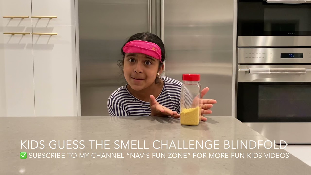 Kids Guess the Smell Challenge Blindfold